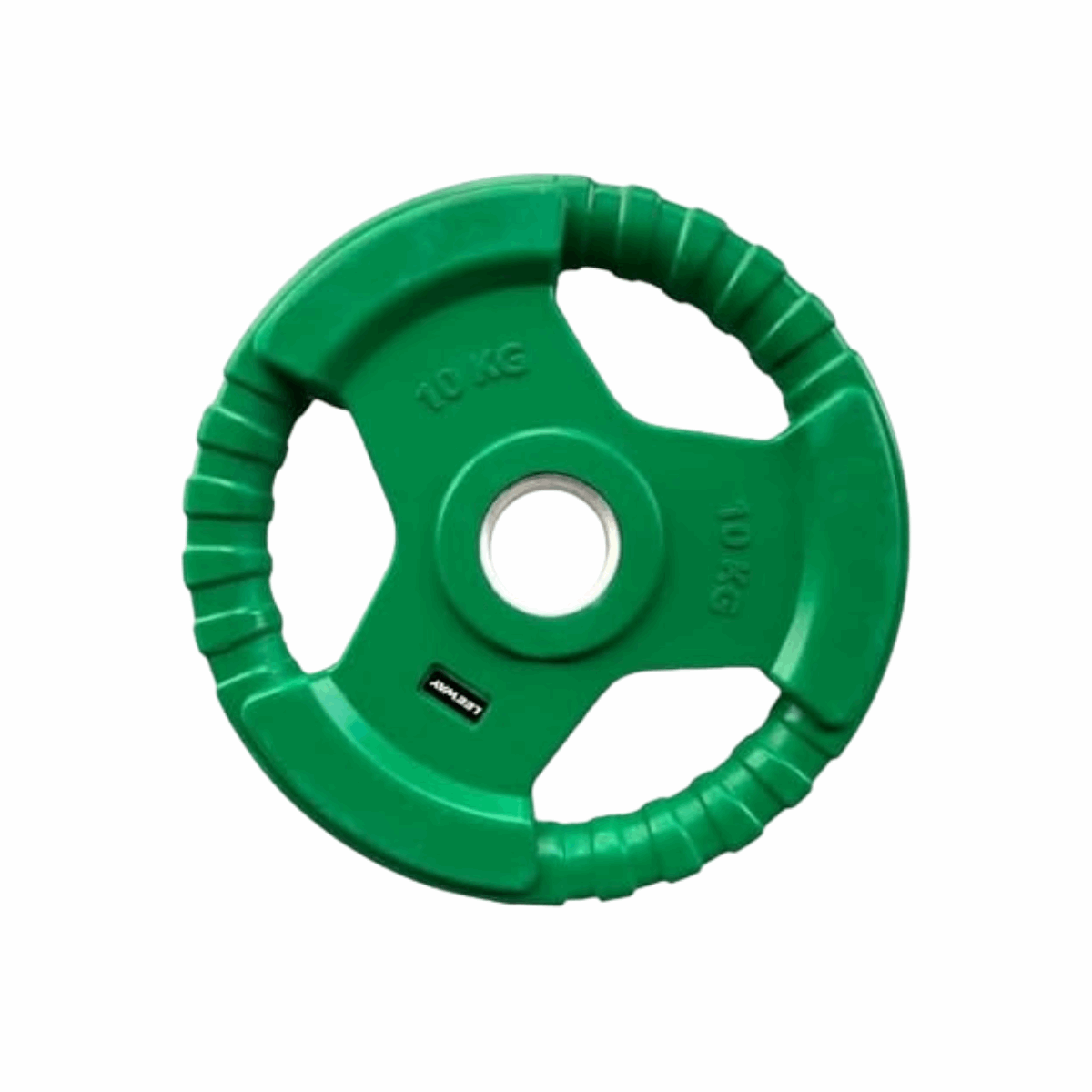 10kg Green Tri-grip Olympic weight plates