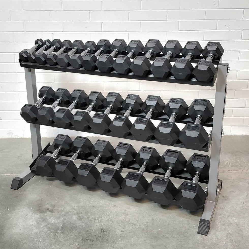 Hex Dumbbell Package 6 (1kg - 22.5kg + Rack)