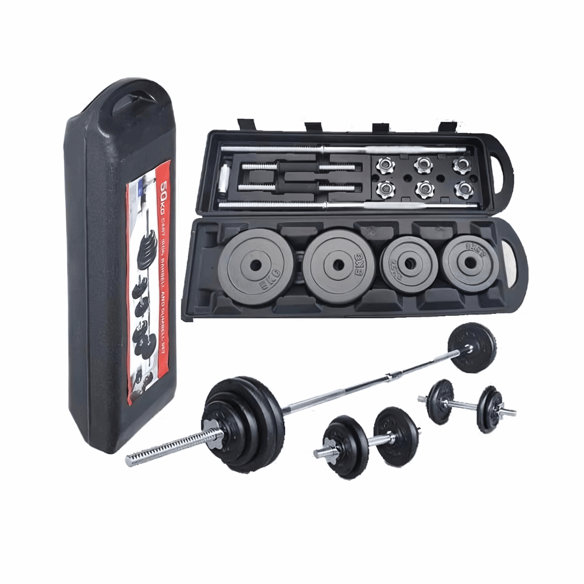 Dumbbells & Bar Kit 50kg
