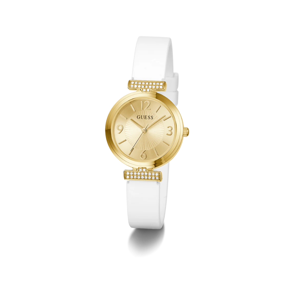 Montre Guess pour femme couleur or blanc