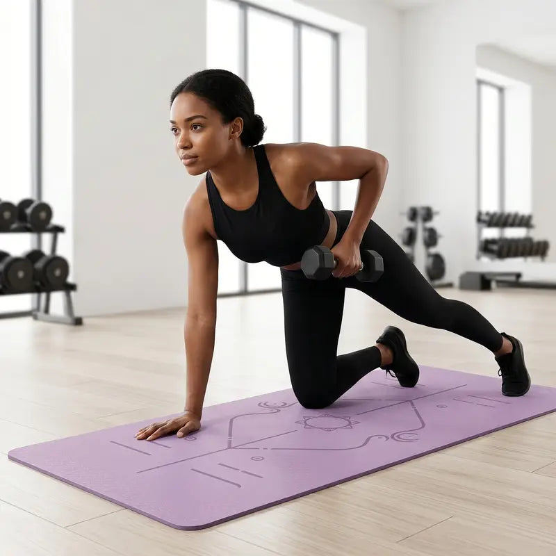 6mm Foldable TPE Yoga Mat - Anti Slip Exercise Mat