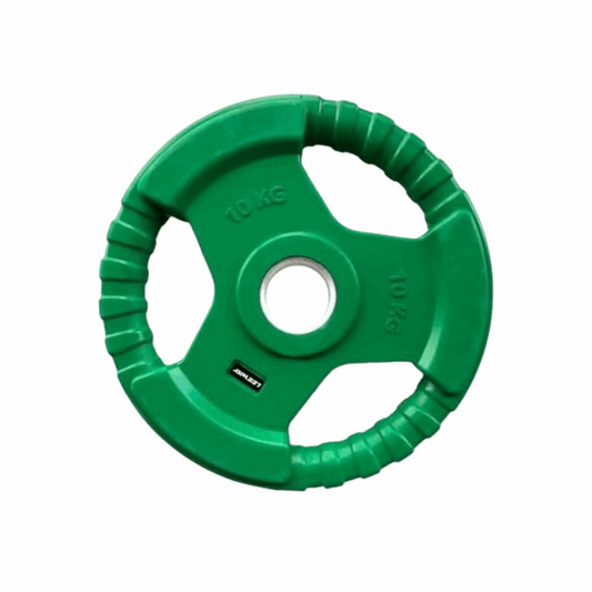 10kg Green Tri-grip Olympic weight plates