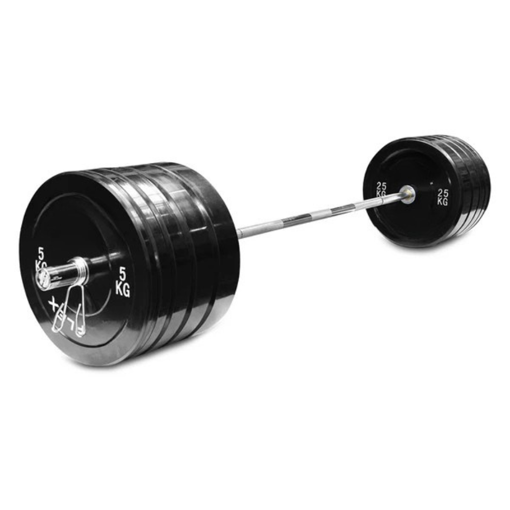 Barre olympique professionnelle de 170 kg et ensemble de disques de musculation avec clips
