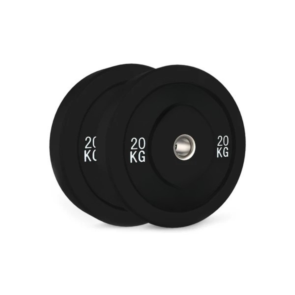 120kg Pro Olympic Barbell & Bumper Weight Set with Clips