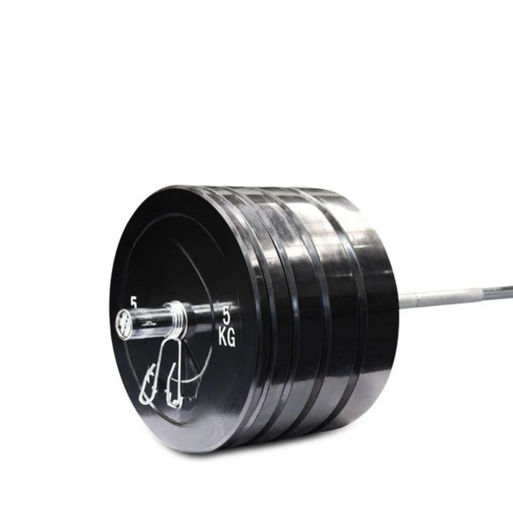 Barre olympique professionnelle de 170 kg et ensemble de disques de musculation avec clips