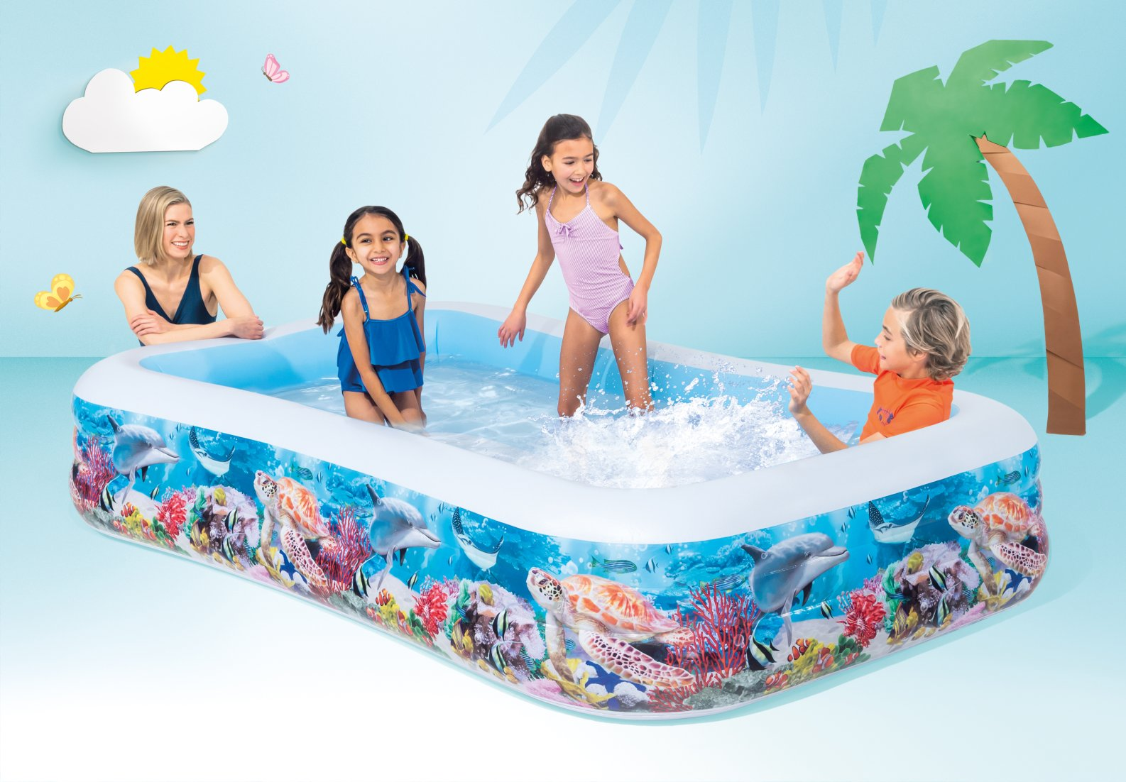 58485 - 305cmX183cmX56cm SEALIFE SWIM CENTER POOL