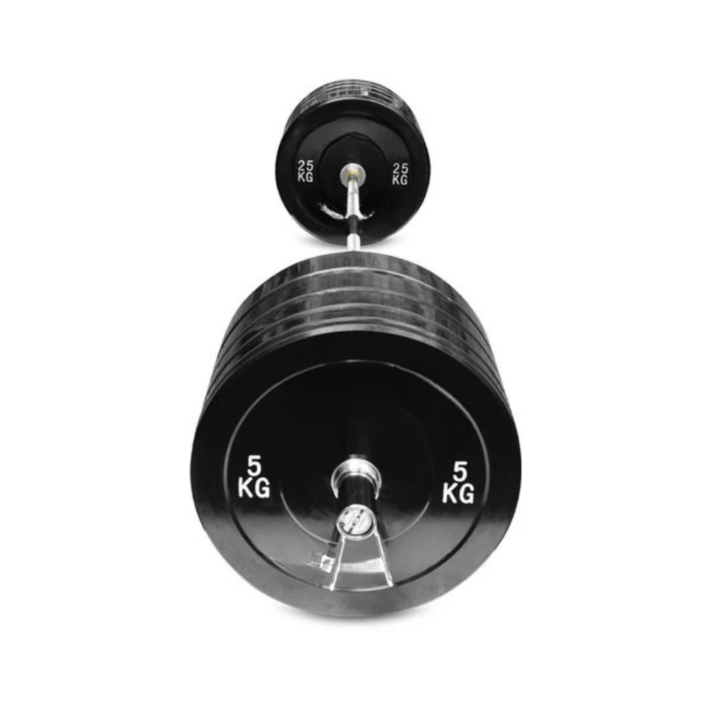 Barre olympique professionnelle de 170 kg et ensemble de disques de musculation avec clips