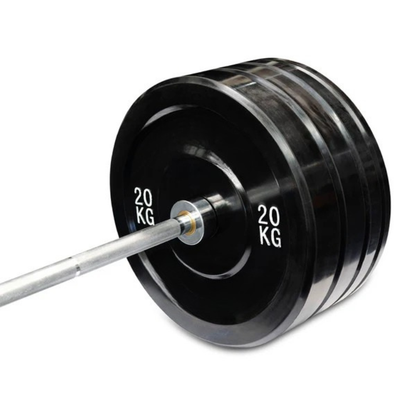 120kg Pro Olympic Barbell & Bumper Weight Set with Clips