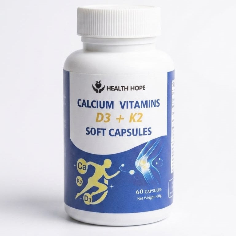 CALCIUM VITAMINS D 3 + K 2 SOFT CAPSULES-60 pcs