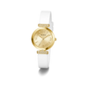 Guess Ladies White Gold Tone Watch