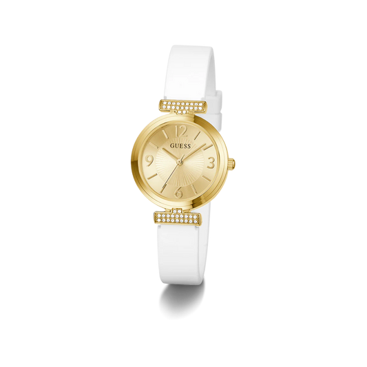 Montre Guess pour femme couleur or blanc
