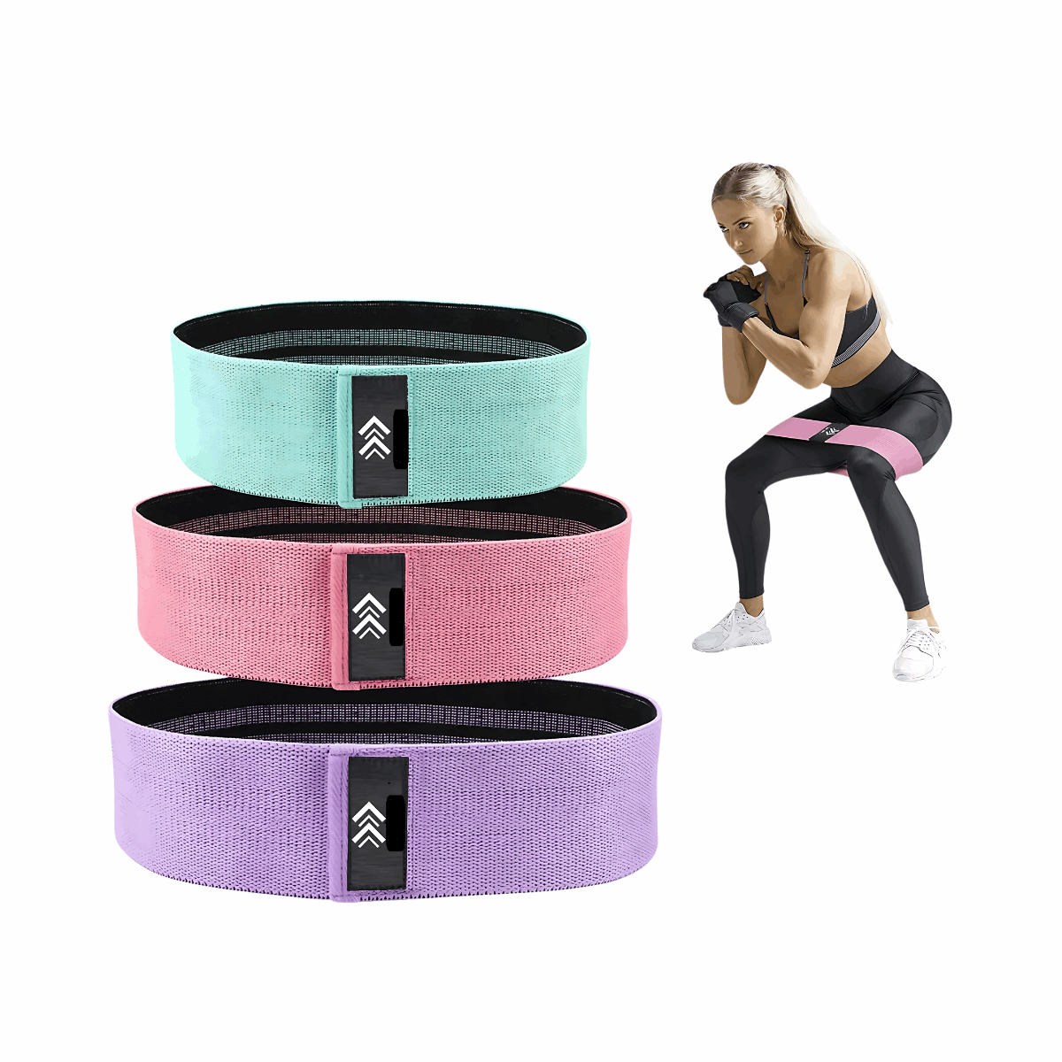 Pack De 3 Bandes De Résistance Plates Armée — Multicolore, Fitness | Neuf