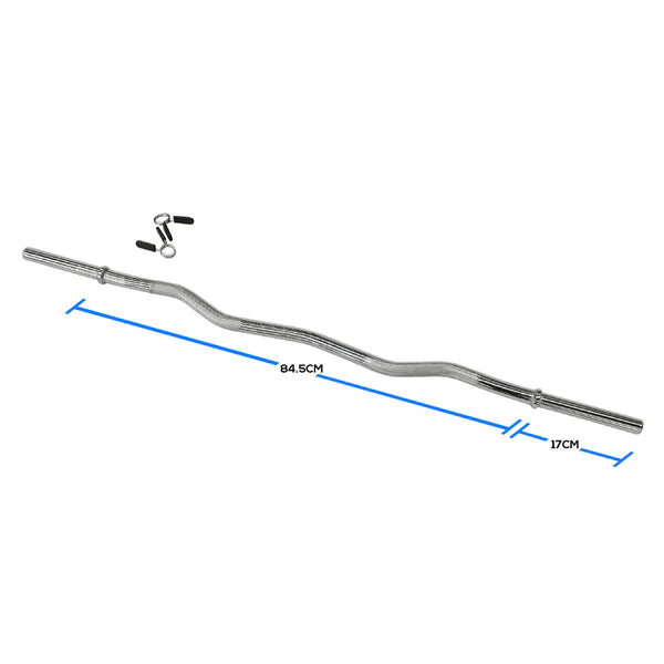 Barre d'haltères standard de 75 kg (72 pouces) + barre EZ Curl + ensemble d'haltères