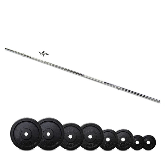 72inch Barbell + 75kg Standard Weight Plates Set